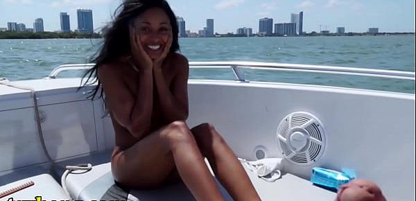  TRYBANG - Black Pornstar Anya Ivy Getting Fucked On A Boat In The 305
